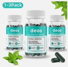 DEOS Internal Deodorant Supplement  Full Body Deodorizer for Gut Health EXP 7/27