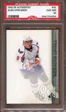 2010 SP AUTHENTIC ALEX OVECHKIN #31 GRADED A GAY ASS 10 WOW