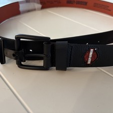 Harley Davidson Full Grain Leather Black Belt Men's Size Large 38/40 NWT