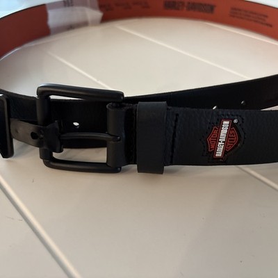 Harley Davidson Full Grain Leather Black Belt Men's Size Large 38/40 NWT