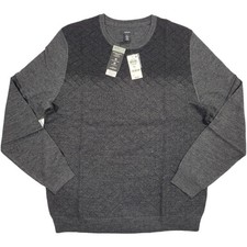 Alfani Men's Crewneck Sweater Ebony Heather XL