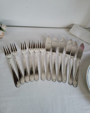 SFAM 6 Couverts à Poisson en métal argenté 12 pièces