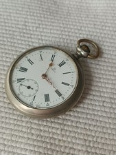 ANTIQUE OMEGA 50MM OPEN FACE SWISS POCKET WATCH FOR REPAIR PARTS