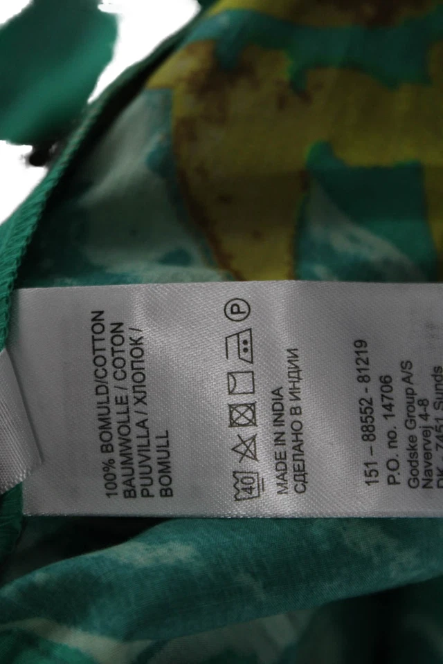 Moen Women's Long Sleeves Tiered Smocked Tiered Maxi Multicolor Dress Size L - Image 4 of 4