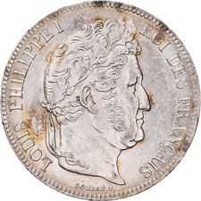 [#972236] Coin, France, Louis-Philippe, 5 Francs, 1834, Rouen, AU, Sil, ver