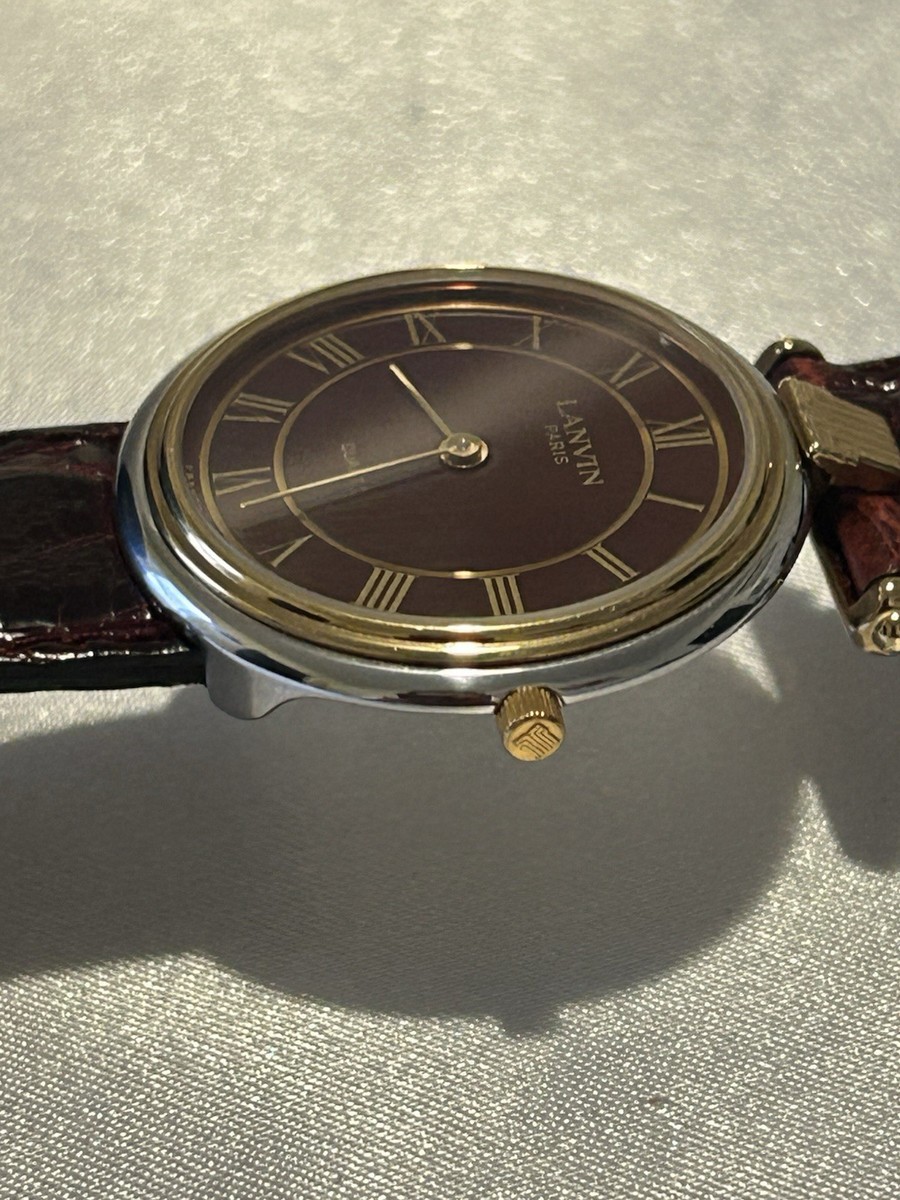 Lanvin Paris GP/SS Gold-plated Round Red Dial 26mm watch | eBay