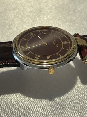 Lanvin Paris GP/SS Gold-plated Round Red Dial 26mm watch | eBay