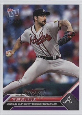 2023 Topps Now Purple /25 Spencer Strider #866 1h0p