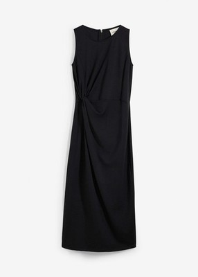 Neu R-Ware Midi-Kleid Gr. 38 Schwarz Freizeitkleid Casual-Dress Basickleid