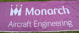 Monarch Aircraft Engineering Banner Aviation Aeronautica Aerospace Collectable