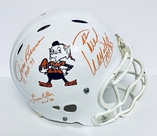 Browns Legends Signed/Inscribed Game Used Throwback Authentic Helmet - JSA LOA