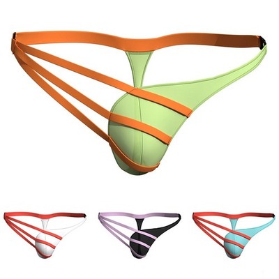 Herren Low Waist G Strings Tangas Pouch T Back Unterhose Stretchmaterial
