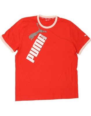 PUMA Mens Graphic T-Shirt Top XL Red CJ06