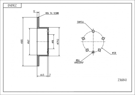 Hart Tarcze III 2X Bremsscheiben Ø 305 Voll FüR Renault Master-image