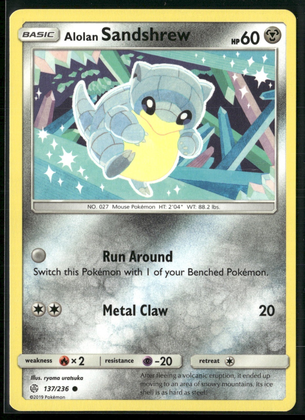 Alolan Sandshrew Common SM - Cosmic Eclipse 137/236 NM