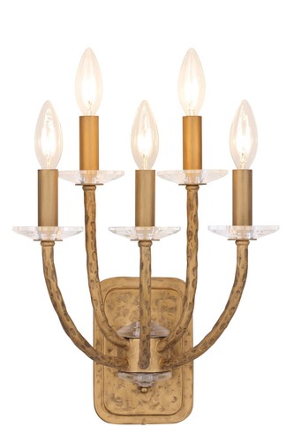 Atella 5-Light Wall Sconce in Silver W with Oxide Flecks