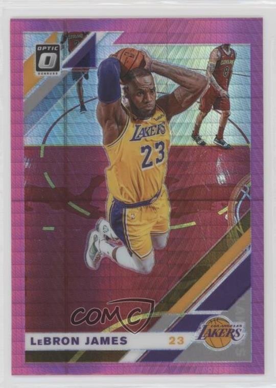 2019-20 Panini Donruss Optic Pink Hyper Prizm LeBron James #60 0kt8