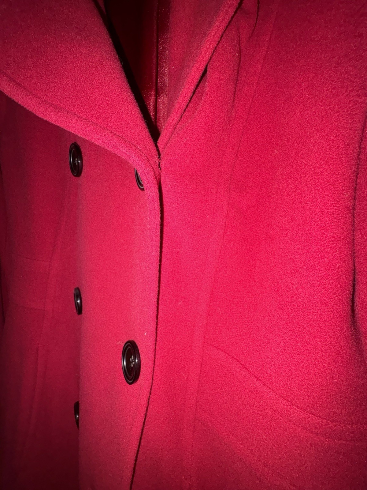 Pendleton Red Hooded Pea Coat Button Closure Size… - image 8