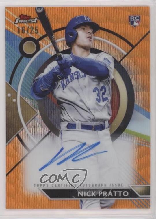 2023 Topps Finest Orange Wave Refractor /25 Nick Pratto #FA-NP Rookie Auto RC