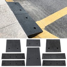 2 x Heavy Duty Rubber Kerb Ramps Driveway Car Vehicle Threshold Ramp Curb Ramp