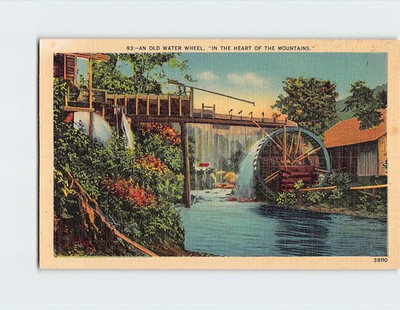#ad Postcard An Old Water Wheel In The Heart Of Mountains $3.49