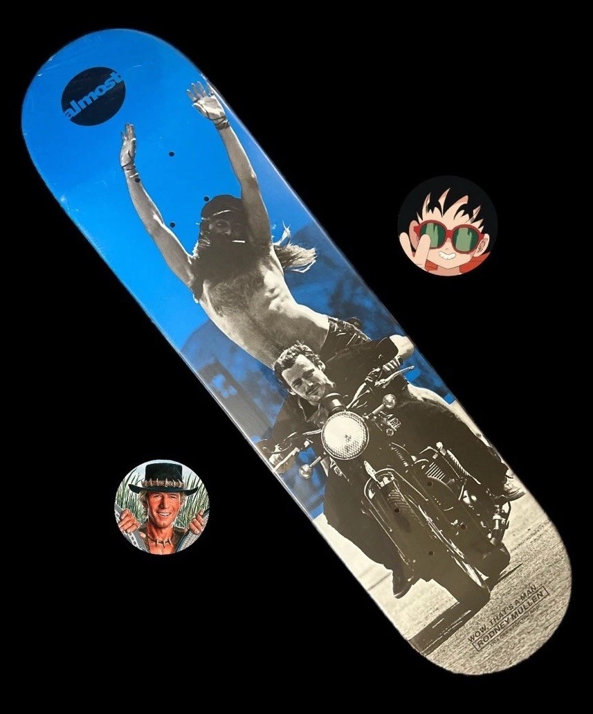 Almost Rodney Mullen スケートボード　値下げ聞きます RARE Rodney Mullen Almost Logo Skateboard Deck Pro Model In