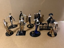 Franklin Mint House of Erte Limited Edition Collection Figurines - Set of 9