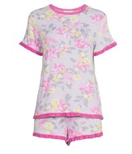 NWT Secret Treasures Women  s 2-Piece Knit Shorty Pajama Set 2X Cozy Sleepwear