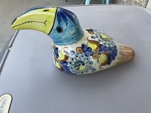 Large Tonala Pelican Handpainted Bird In Mexico 16 "L 6"W 7"H