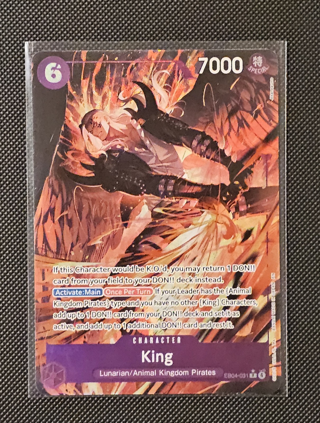 King - EB04-031 R - Rare - Alt Art - One Piece - English - The Azure Sea's Seven