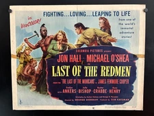 Original 1947 THE LAST OF THE REDMEN Half Sheet Poster 22x28 - BUSTER CRABBE