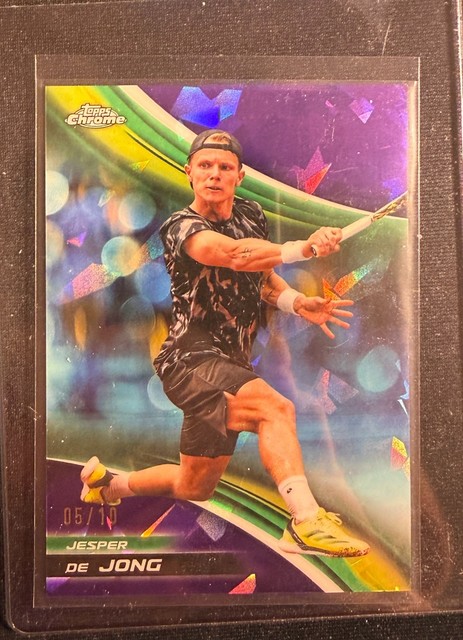 Jesper De Jong 2025 Topps Chrome Tennis Sapphire Purple Refractor #/10