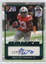 2021 Leaf Pro Set Power Emerald Spectrum Foil 7/50 Master Teague III Auto 13zi