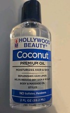 Hollywood Beauty Coconut Oil - 2 fl oz 59.2 ml Moisturize Hair  Skin. New 