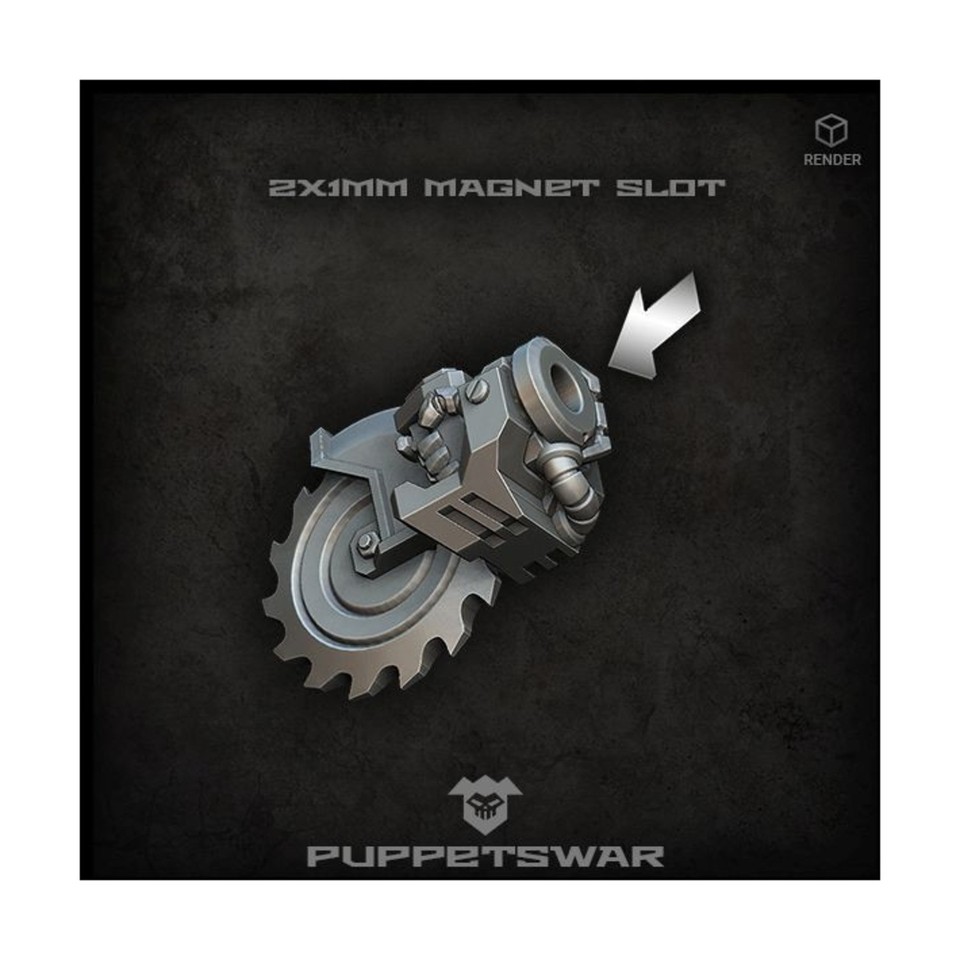 Puppetswar SF Infantry Equipment/Weapons 32mm Hand Buzzsaws (Right ...