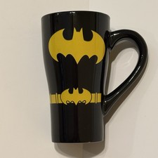Batman DC Comics Black 6 1/4" Tall 16 fl oz Coffee Tea Mug Cup