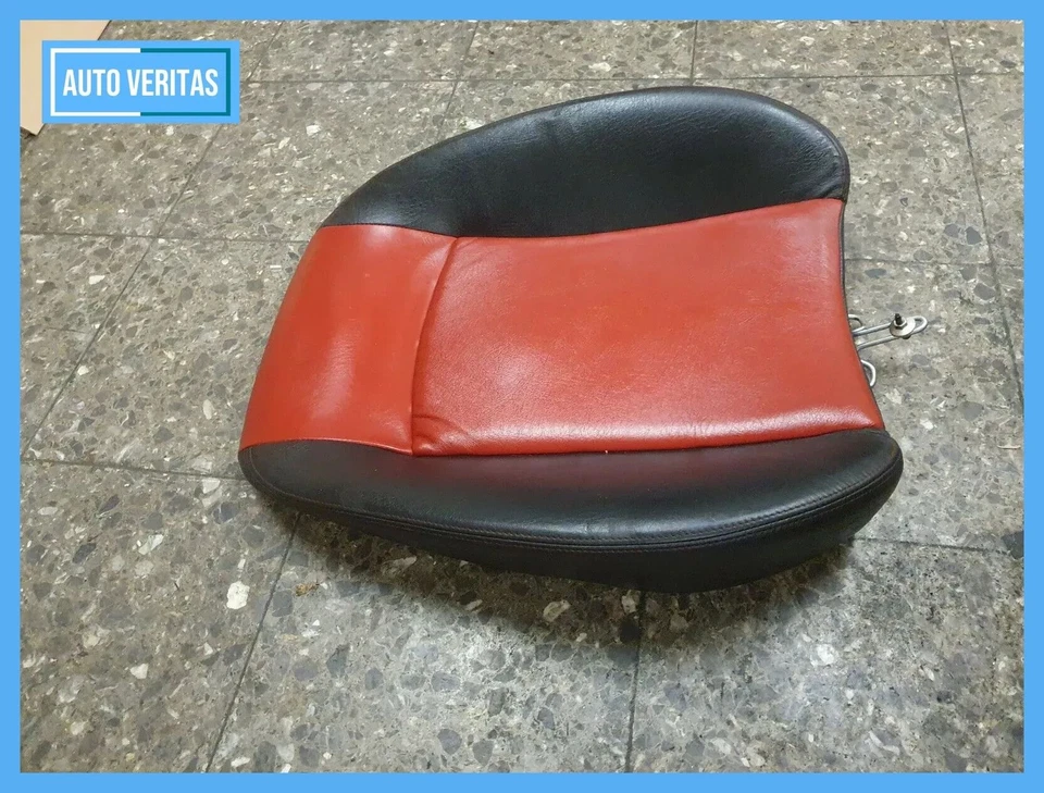 Asiento trasero superior respaldo derecho o izquierdo cuero rojo negro peugeot 206cc Foto 2 de 4
