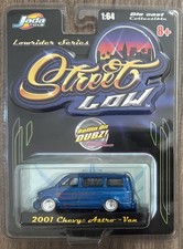 Jada Toys RARE 2001 Blue Chevy Astro Van Lowrider Street Low Rollin On Dubz