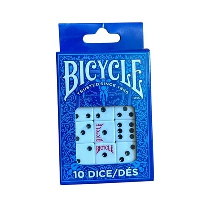 New Bicycle Brand Dice 10 Pack Standard 16mm Six-Sided Board Game Accessories