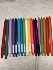 Kaco PURE Colored Gel Pens 0.5mm 18 Pieces Set Colorful Multi-color Ink Fine 