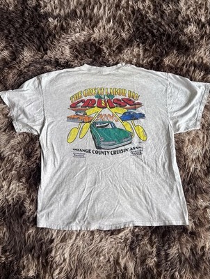 Vintage 90s Hanes Beefy T Labor Day Cruise XIX Car Show T Shirt XL