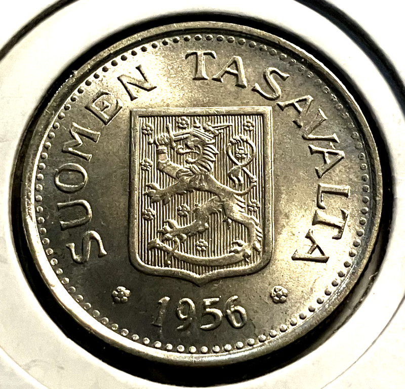 elf Finland 100 Markkaa 1956 H Silver Lion