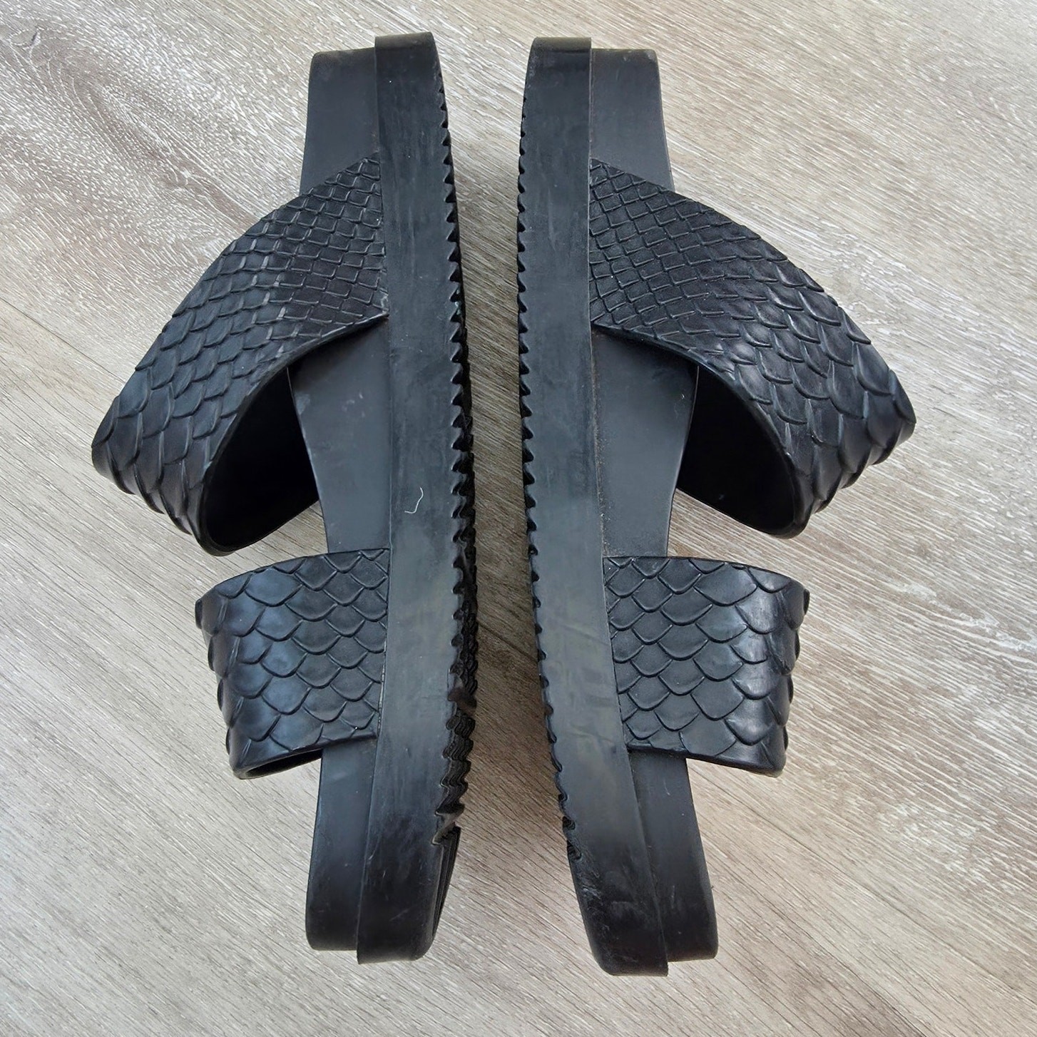 Melissa Baja East Cosmic Python Embossed Platform… - image 9