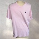 Polo Ralph Lauren - Pink V-Neck Short-Sleeve Cotton T-Shirt - Size S