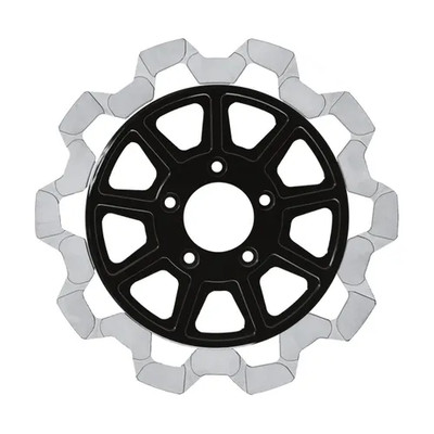 Bow Tie Full Floating Rear Brake Rotor 11.8in Silver V-Rod Muscle 09-17