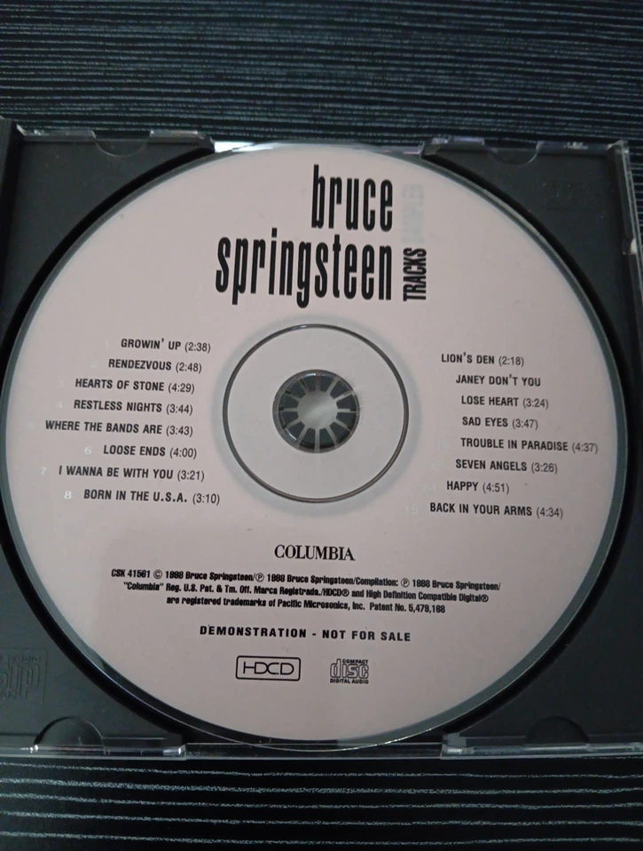 Bruce Springsteen Tracks Sampler CD (HDCD,1998,Columbia) RARE PROMO - Image 3 of 4