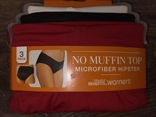 Warner's  Womens Hipster Underwear Panties Polyester Blend 3-Pair  3XL/10
