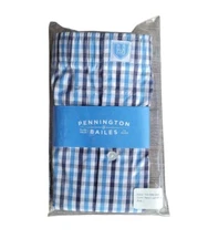 PENNINGTON & BAILES L Navy Light Blue Boxer Shorts Men