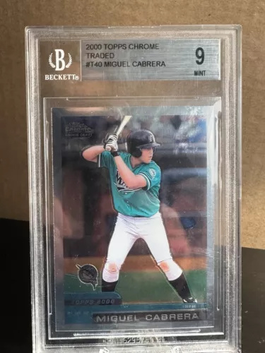 Miguel Cabrera 2000 Topps Chrome Rookie Traded- #T40 & 2024 Topps Triple Threads