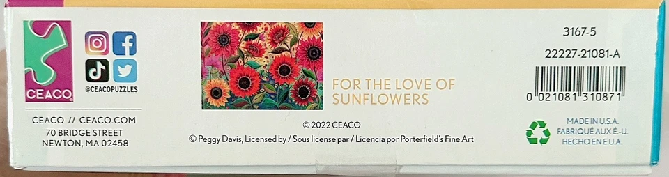 Rompecabezas Ceaco Peggy's Garden Jardín 1000 piezas 43360 NUEVO SELLADO Foto 4 de 4